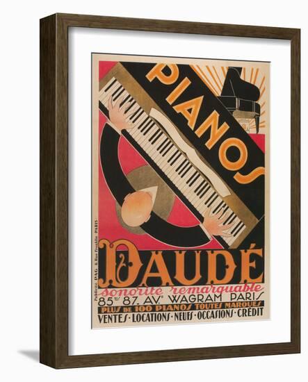 Pianos Daude Poster--Framed Giclee Print