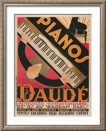 Pianos Daude Poster' Giclee Print | Art.com