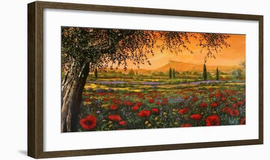 Pianura in Fiore-Tebo Marzari-Framed Art Print