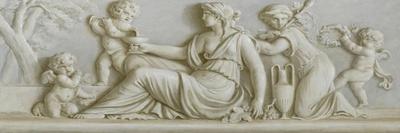 Amours et attributs vase porté sur un brancard-Piat Joseph Sauvage-Framed Giclee Print