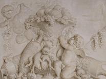 Amours et attributs vase porté sur un brancard-Piat Joseph Sauvage-Giclee Print