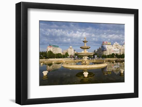 Piata Unirii Square and Palace of Parliament, Bucharest, Romania-Peter Adams-Framed Photographic Print