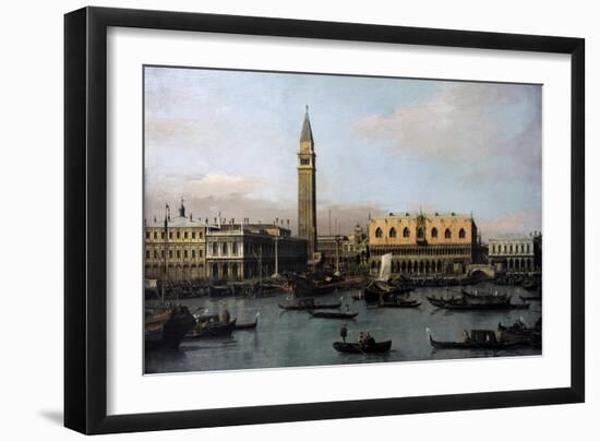 Piazetta and Riva Degli Schiavoni in Venice by Antonio Canaletto-Canaletto-Framed Giclee Print