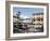 Piazza and Cafe, Menaggio, Lake Como, Lombardy, Italy, Europe-Frank Fell-Framed Photographic Print