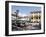 Piazza and Cafe, Menaggio, Lake Como, Lombardy, Italy, Europe-Frank Fell-Framed Photographic Print