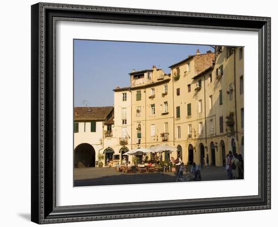 Piazza Anfiteatro, Lucca, Tuscany, Italy-Sheila Terry-Framed Photographic Print