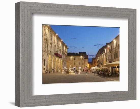 Piazza Arringo at Dusk, Ascoli Piceno, Le Marche, Italy, Europe-Ian Trower-Framed Photographic Print