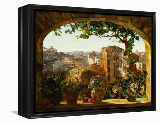 Piazza Barberini, Rome, 1830-Karl Von Bergen-Framed Premier Image Canvas