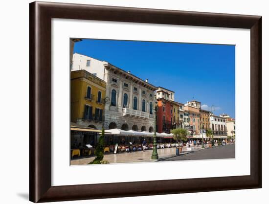 Piazza Bra, Verona, UNESCO World Heritage Site, Veneto, Italy, Europe-Nico-Framed Photographic Print