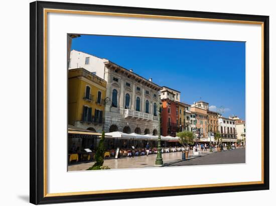 Piazza Bra, Verona, UNESCO World Heritage Site, Veneto, Italy, Europe-Nico-Framed Photographic Print