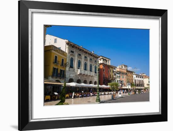 Piazza Bra, Verona, UNESCO World Heritage Site, Veneto, Italy, Europe-Nico-Framed Photographic Print