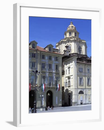 Piazza Castello, Turin, Piedmont, Italy, Europe-Vincenzo Lombardo-Framed Photographic Print