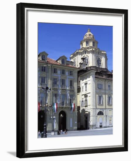 Piazza Castello, Turin, Piedmont, Italy, Europe-Vincenzo Lombardo-Framed Photographic Print