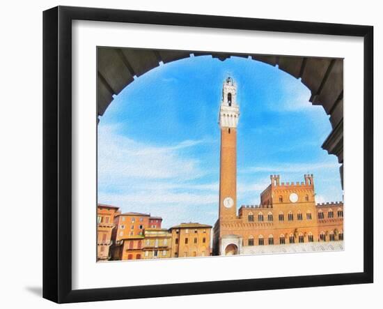 Piazza del Campo, Siena-Tosh-Framed Art Print