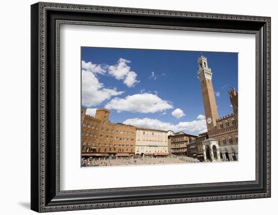 Piazza Del Campo with Palazzo Pubblico, Sienna, Tuscany, Italy-Martin Child-Framed Photographic Print