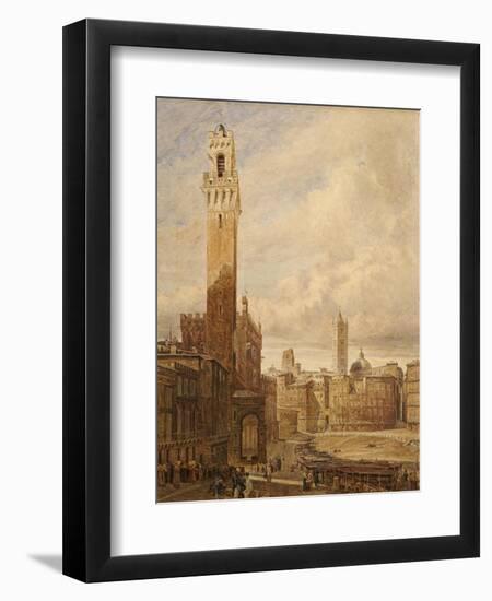 Piazza Del Campo-John Fulleylove-Framed Giclee Print