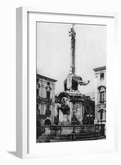 Piazza Del Duomo (Cathedral Squar), Catania, Sicily, Italy, C1923-null-Framed Giclee Print