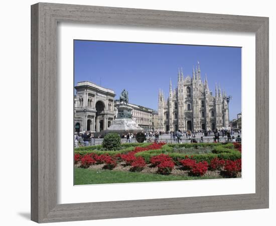 Piazza Del Duomo, Milan, Lombardy, Italy-Hans Peter Merten-Framed Photographic Print