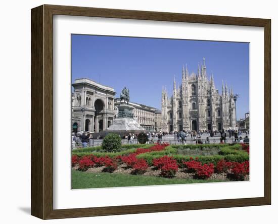 Piazza Del Duomo, Milan, Lombardy, Italy-Hans Peter Merten-Framed Photographic Print