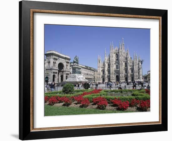 Piazza Del Duomo, Milan, Lombardy, Italy-Hans Peter Merten-Framed Photographic Print