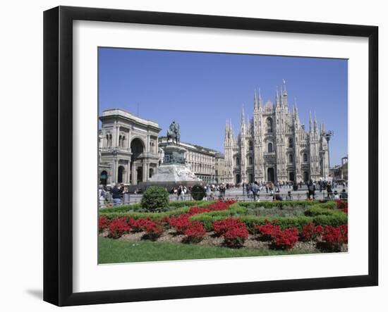 Piazza Del Duomo, Milan, Lombardy, Italy-Hans Peter Merten-Framed Photographic Print