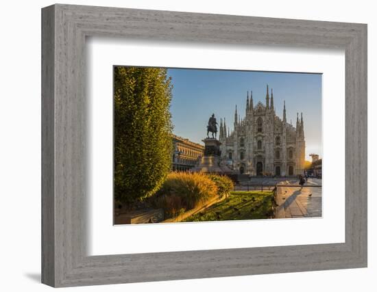 Piazza del Duomo, Milan, Lombardy, Italy-Stefano Politi Markovina-Framed Photographic Print