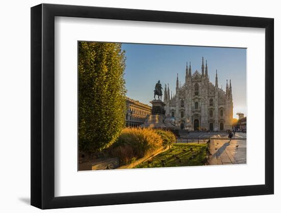 Piazza del Duomo, Milan, Lombardy, Italy-Stefano Politi Markovina-Framed Photographic Print