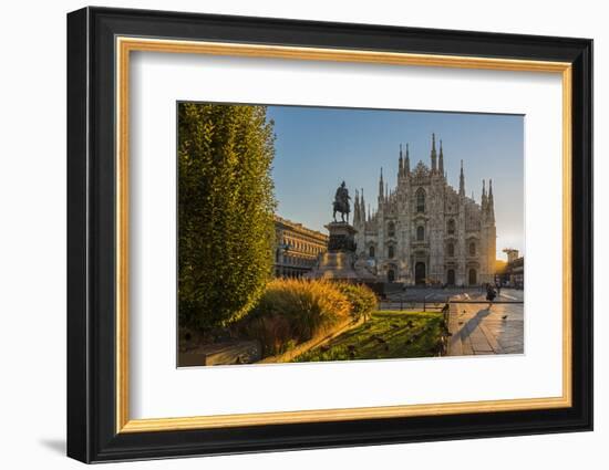 Piazza del Duomo, Milan, Lombardy, Italy-Stefano Politi Markovina-Framed Photographic Print