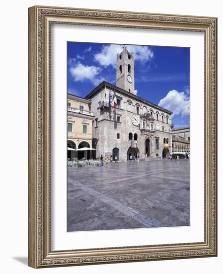 Piazza Del Popolo, Ascoli Piceno, Marche, Italy, Europe-Vincenzo Lombardo-Framed Photographic Print