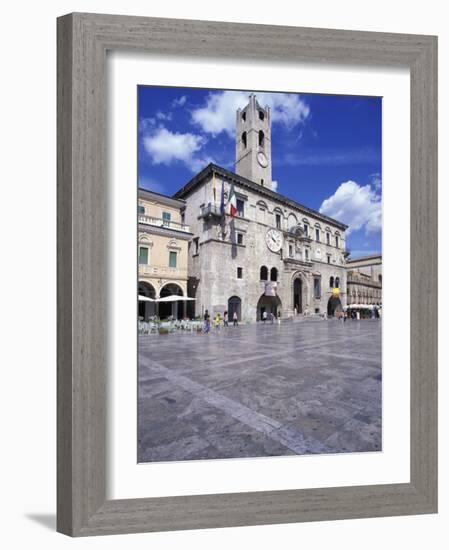 Piazza Del Popolo, Ascoli Piceno, Marche, Italy, Europe-Vincenzo Lombardo-Framed Photographic Print