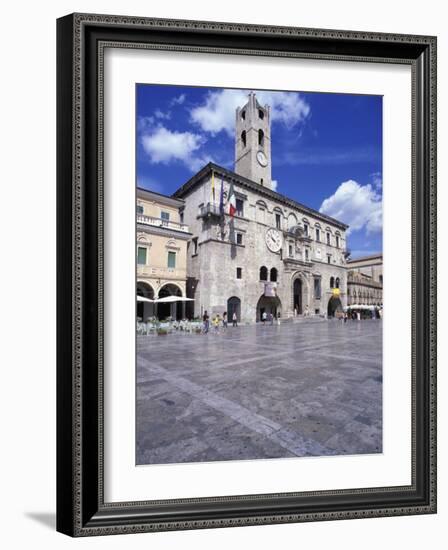 Piazza Del Popolo, Ascoli Piceno, Marche, Italy, Europe-Vincenzo Lombardo-Framed Photographic Print