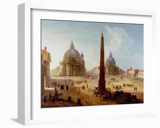 Piazza Del Popolo, Rome-Italian-Framed Giclee Print