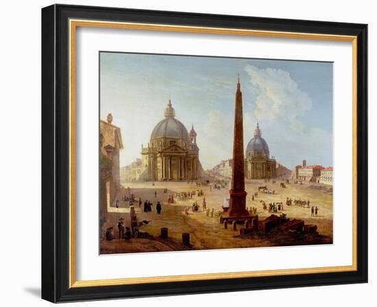 Piazza Del Popolo, Rome-Italian-Framed Giclee Print