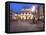Piazza della Loggia at Dusk, Brescia, Lombardy, Italy, Europe-Vincenzo Lombardo-Framed Premier Image Canvas