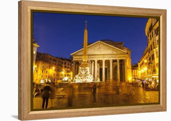 Piazza Della Rotonda and the Pantheon, Rome, Lazio, Italy, Europe-Julian Elliott-Framed Premier Image Canvas