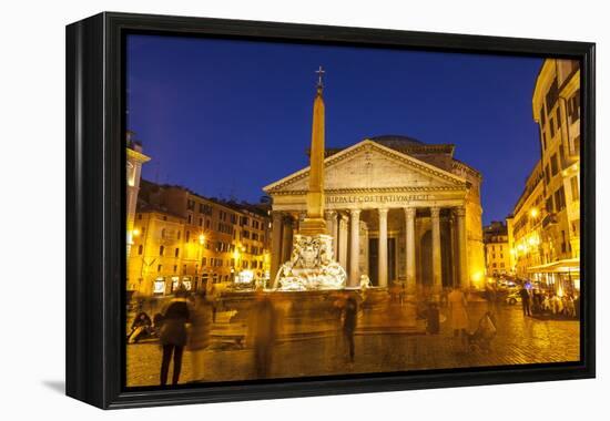 Piazza Della Rotonda and the Pantheon, Rome, Lazio, Italy, Europe-Julian Elliott-Framed Premier Image Canvas