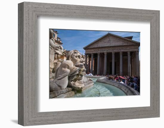 Piazza Della Rotonda and the Pantheon, UNESCO World Heritage Site, Rome, Lazio, Italy, Europe-Frank Fell-Framed Photographic Print