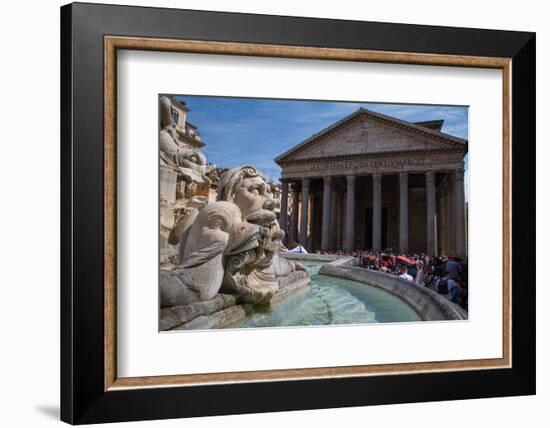 Piazza Della Rotonda and the Pantheon, UNESCO World Heritage Site, Rome, Lazio, Italy, Europe-Frank Fell-Framed Photographic Print