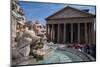 Piazza Della Rotonda and the Pantheon, UNESCO World Heritage Site, Rome, Lazio, Italy, Europe-Frank Fell-Mounted Photographic Print