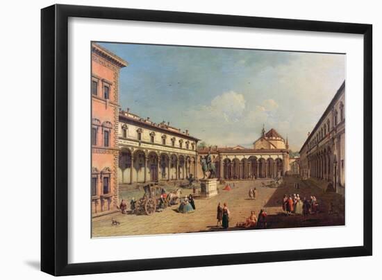 Piazza Della Santissima Annunziata, Florence-Bernardo Bellotto-Framed Giclee Print