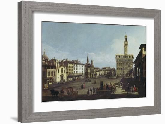 Piazza Della Signoria, Florence (1740-45)-Berthe Morisot-Framed Giclee Print