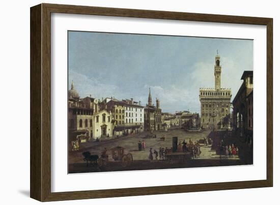 Piazza Della Signoria, Florence (1740-45)-Berthe Morisot-Framed Giclee Print