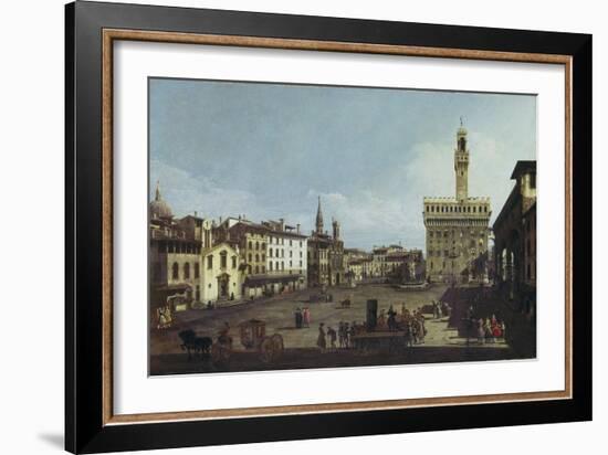 Piazza Della Signoria, Florence (1740-45)-Berthe Morisot-Framed Giclee Print