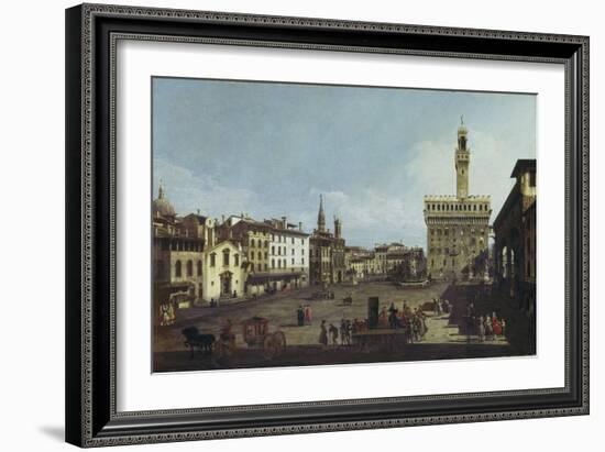 Piazza Della Signoria, Florence (1740-45)-Berthe Morisot-Framed Giclee Print