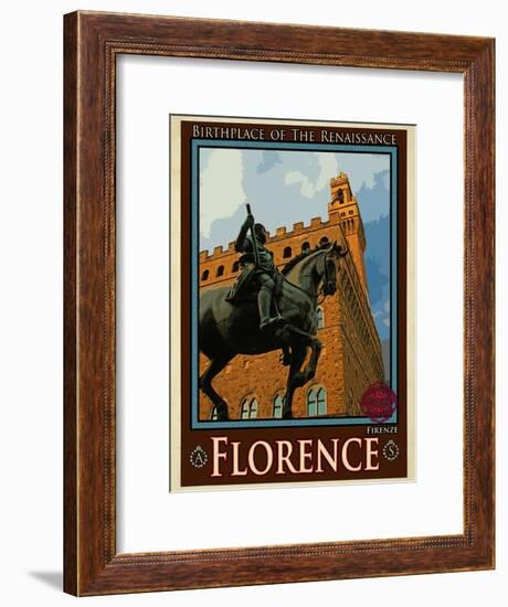 Piazza Della Signoria. Florence Italy 4-Anna Siena-Framed Giclee Print