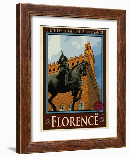 Piazza Della Signoria. Florence Italy 4-Anna Siena-Framed Giclee Print