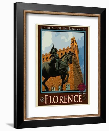 Piazza Della Signoria. Florence Italy 4-Anna Siena-Framed Giclee Print