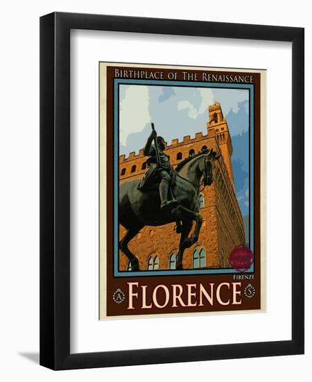 Piazza Della Signoria. Florence Italy 4-Anna Siena-Framed Giclee Print