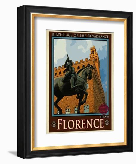 Piazza Della Signoria. Florence Italy 4-Anna Siena-Framed Giclee Print