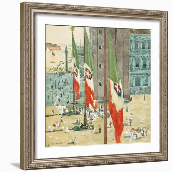 Piazza di San Marco, c.1898–99-Maurice Brazil Prendergast-Framed Giclee Print